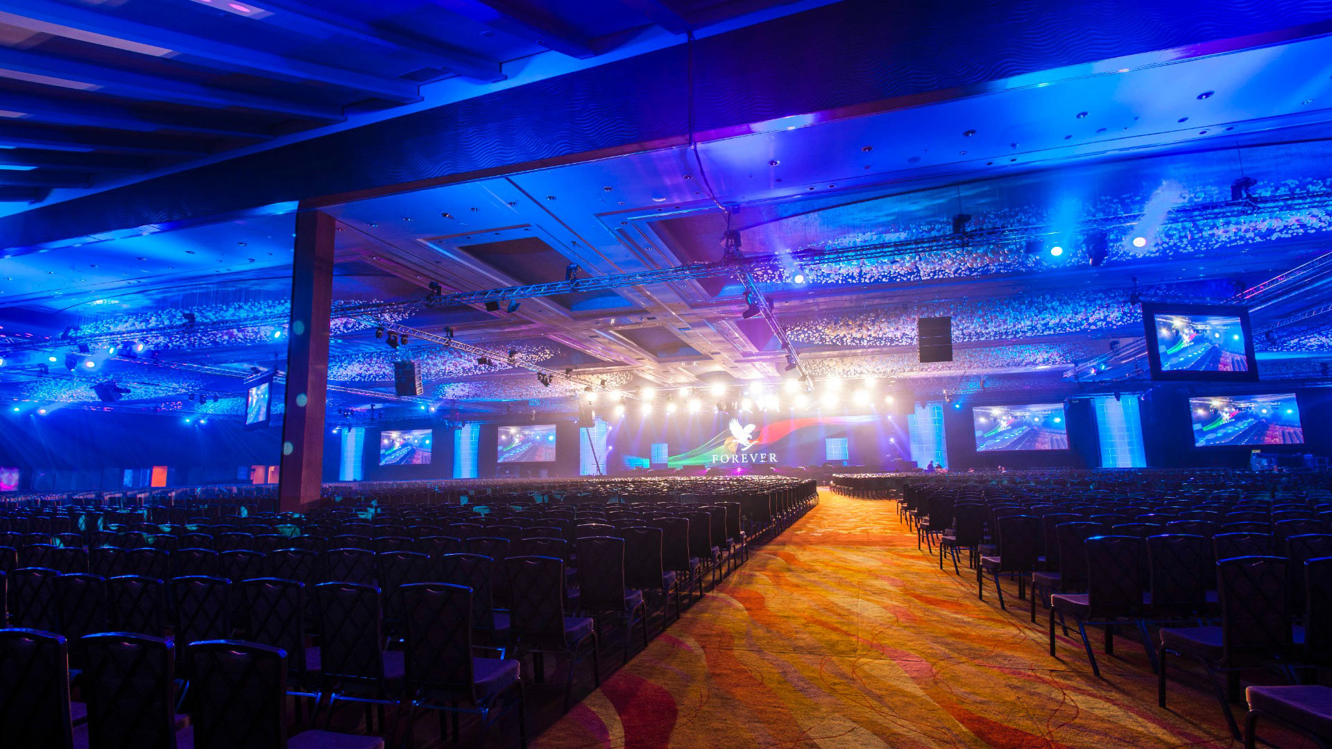 A beautifully decorated event venue